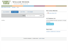Tablet Screenshot of libguides.williamwoods.edu